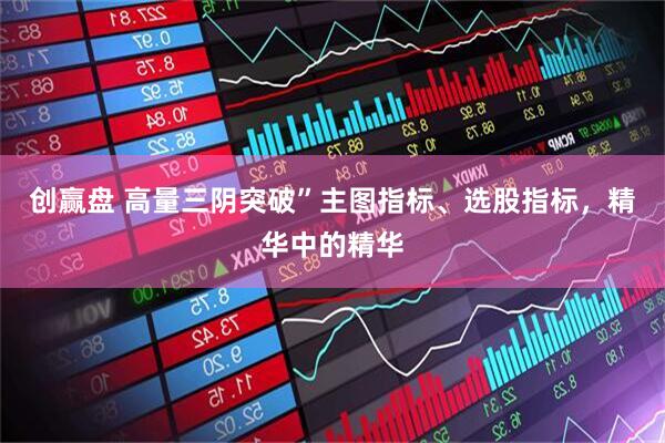 创赢盘 高量三阴突破”主图指标、选股指标,精华中的精华